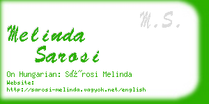 melinda sarosi business card